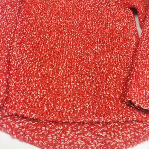 J.McLaughlin Womens Tunic Sweater Red Cable Knit Long Sleeve Cozy Pullover XS - Picture 2 of 9